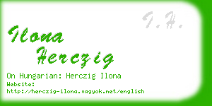 ilona herczig business card